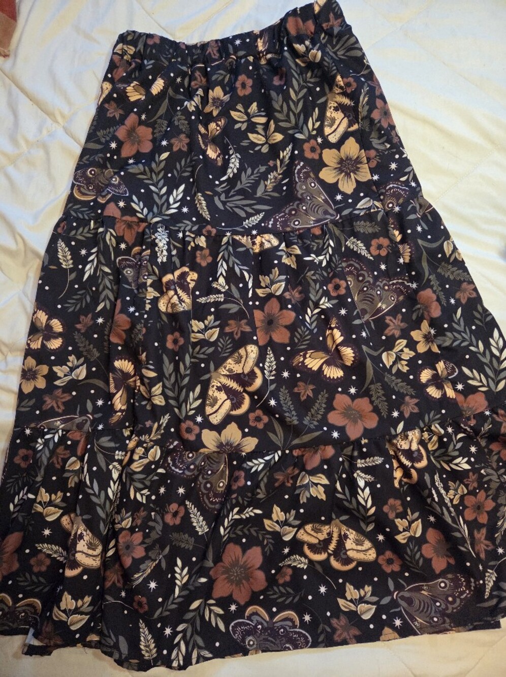 Women’s Black Floral Butterfly Skirt
